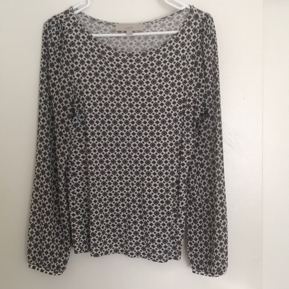 LOFT Long sleeve patterned shirt